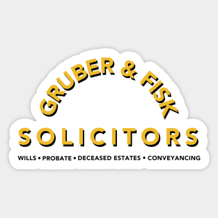 Gruber and Fisk Solicitors Sticker